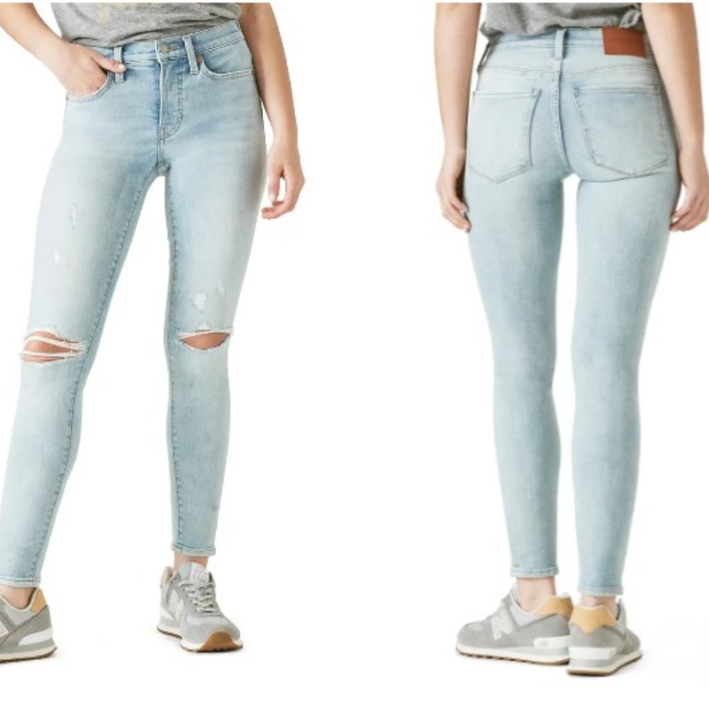 LUCKY BRAND Ava Ripped Skinny Jeans - Fan Girl - Size 28/6